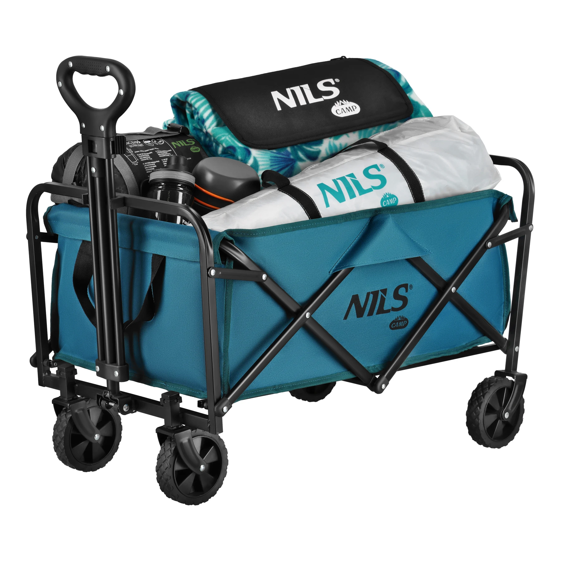 Wózek składany na plażę 70L turystyczny kempingowy 60 kg – NILS NC4306